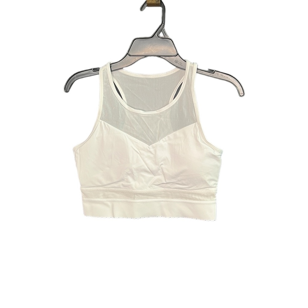 Zyia Active M white mesh top sports bra